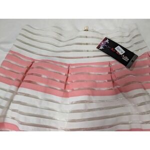 Women's Ko Ko Ailis Fashion Pink And White Skirt - Size Medium